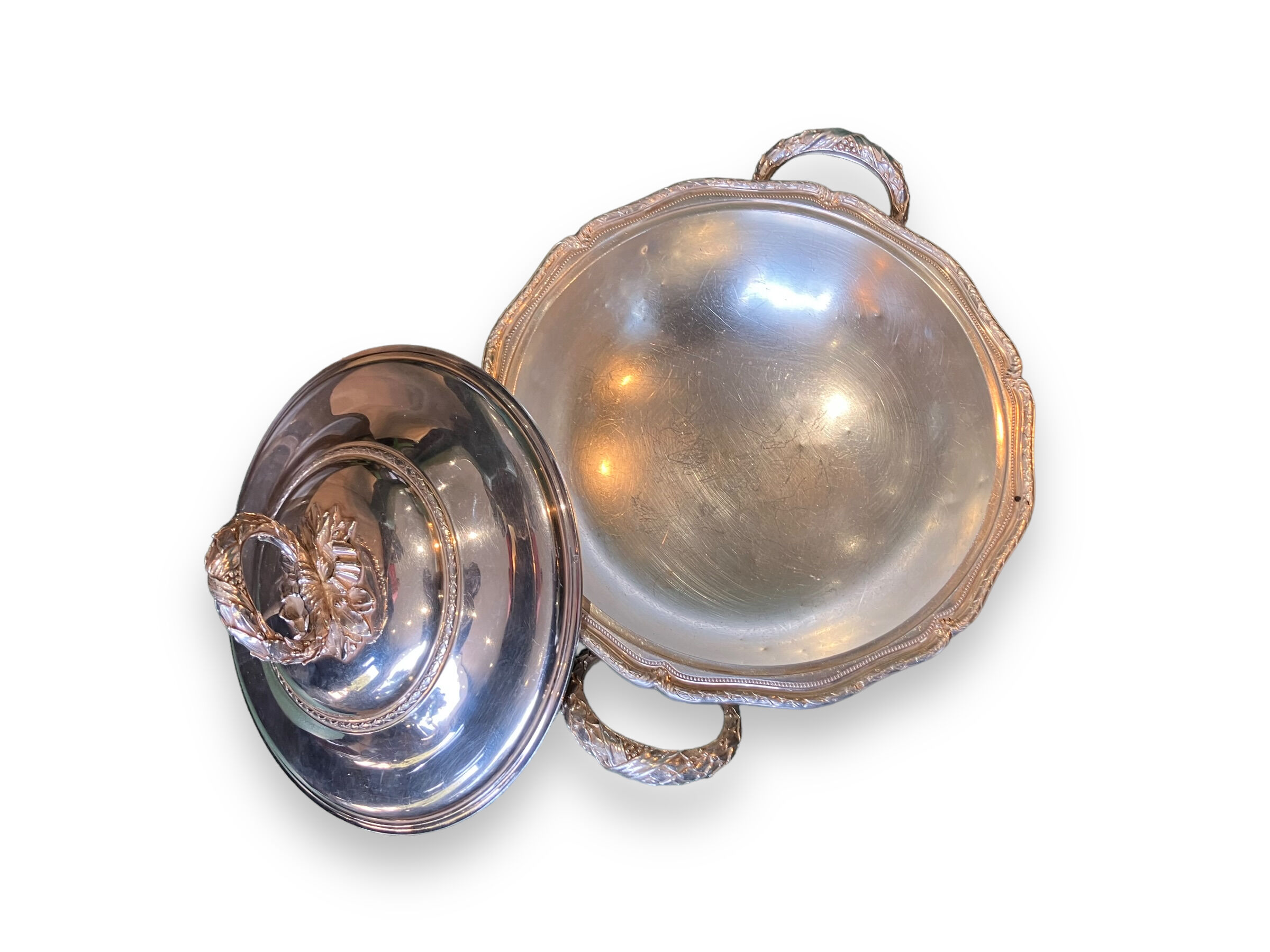 Solid silver vegetable tree Louis XVI style