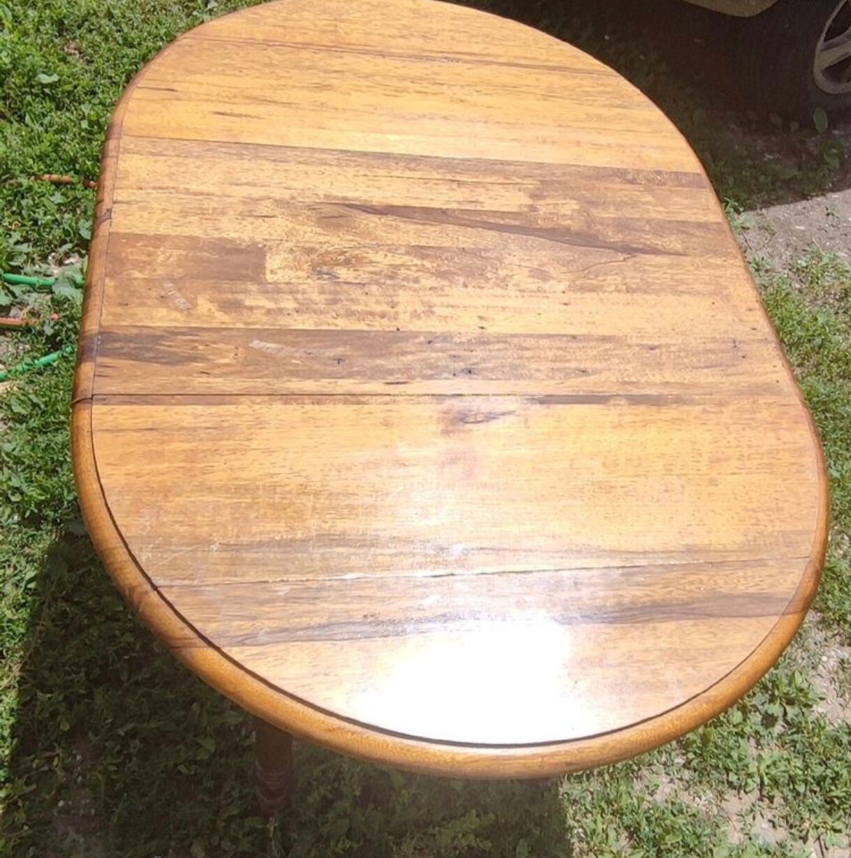 Small round table with flaps Louis Philippe Genuine