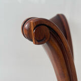 4 chaises Style Directoire en bois massif - Assise tissu crème