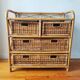 Commode vintage en rotin clair