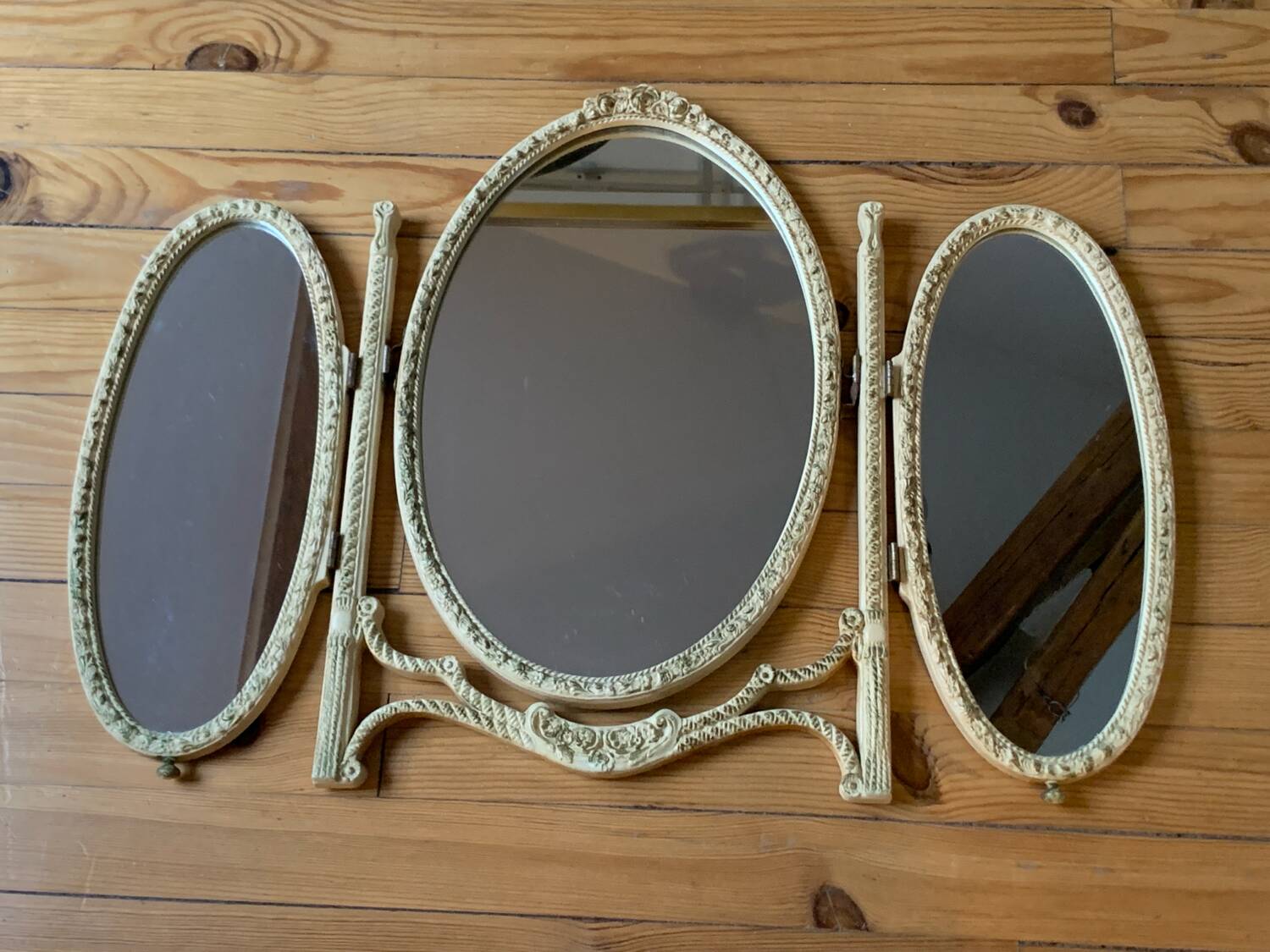 Miroir triptyque de coiffeuse