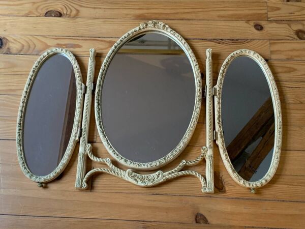 Miroir triptyque de coiffeuse