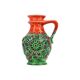 Vase à fleurs vert orange Allemagne de l’Ouest années 70 Scheurich 87-17