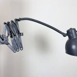 Applique murale industrielle en forme de ciseaux, peinte en gris, années 1960