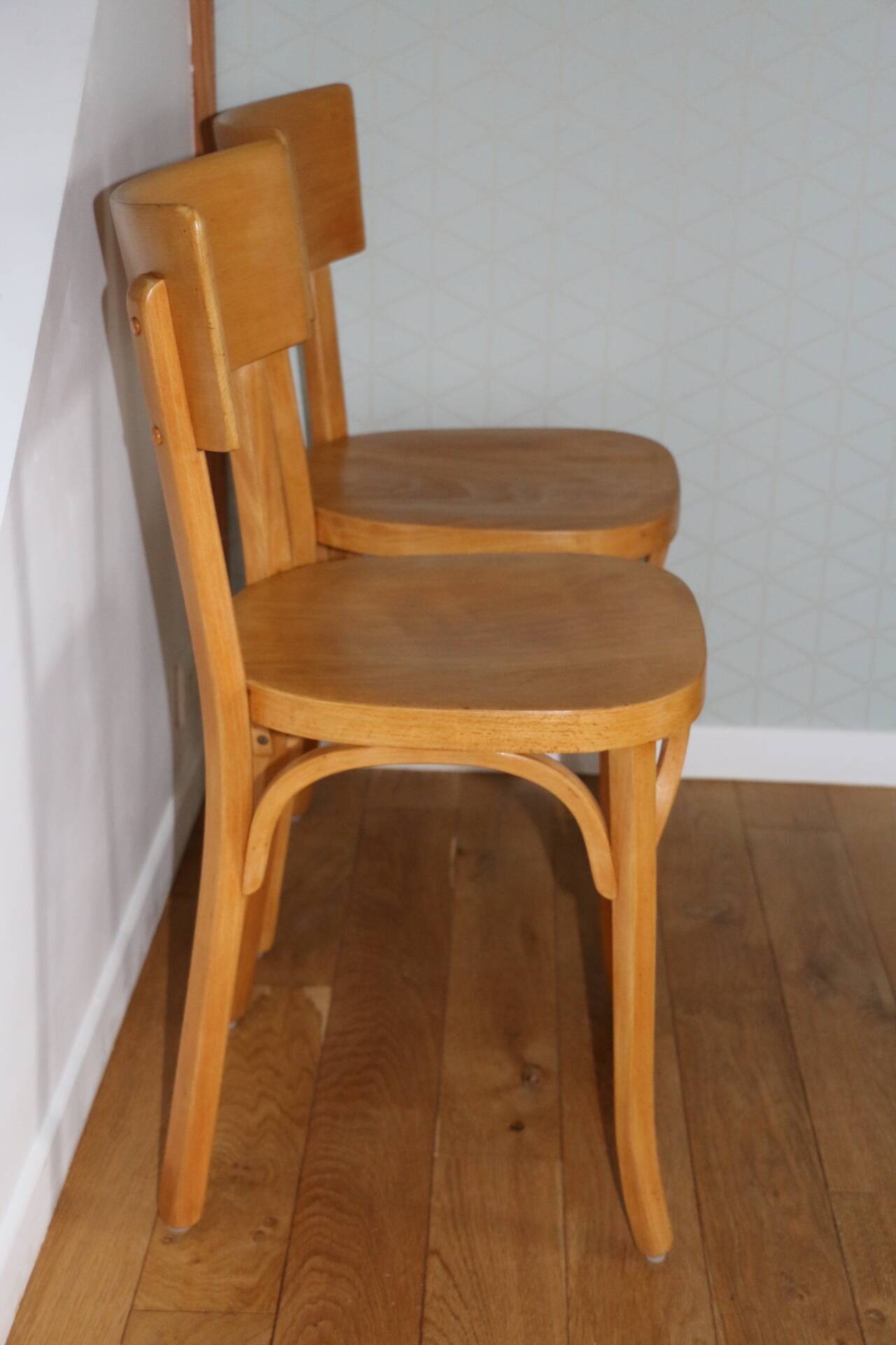 Set of 4 Baumann No. 30 chairs with wide back