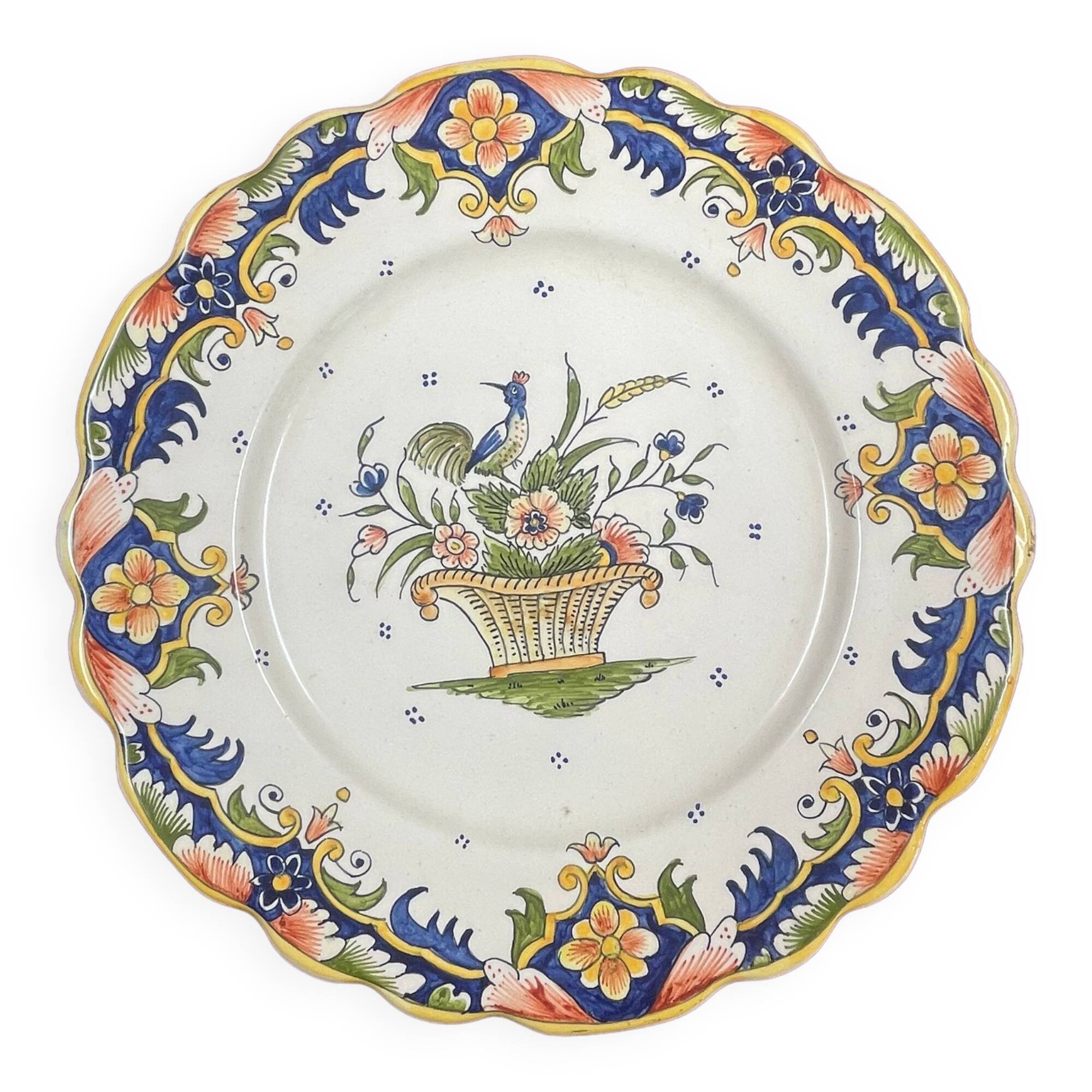 Plate in earthenware of Desvres