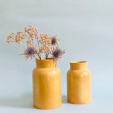 Pair of sandstone pots