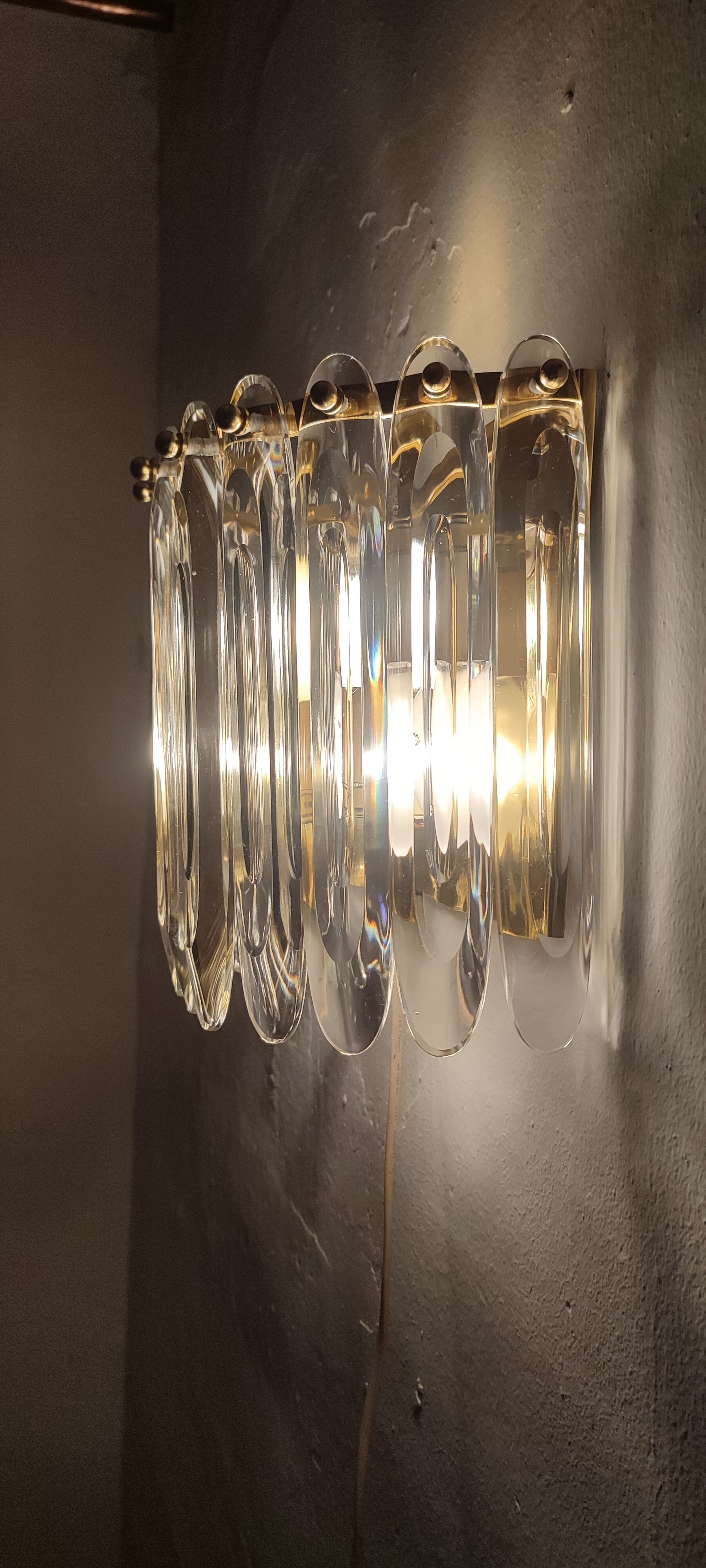Crystals sconces Italy, 1970