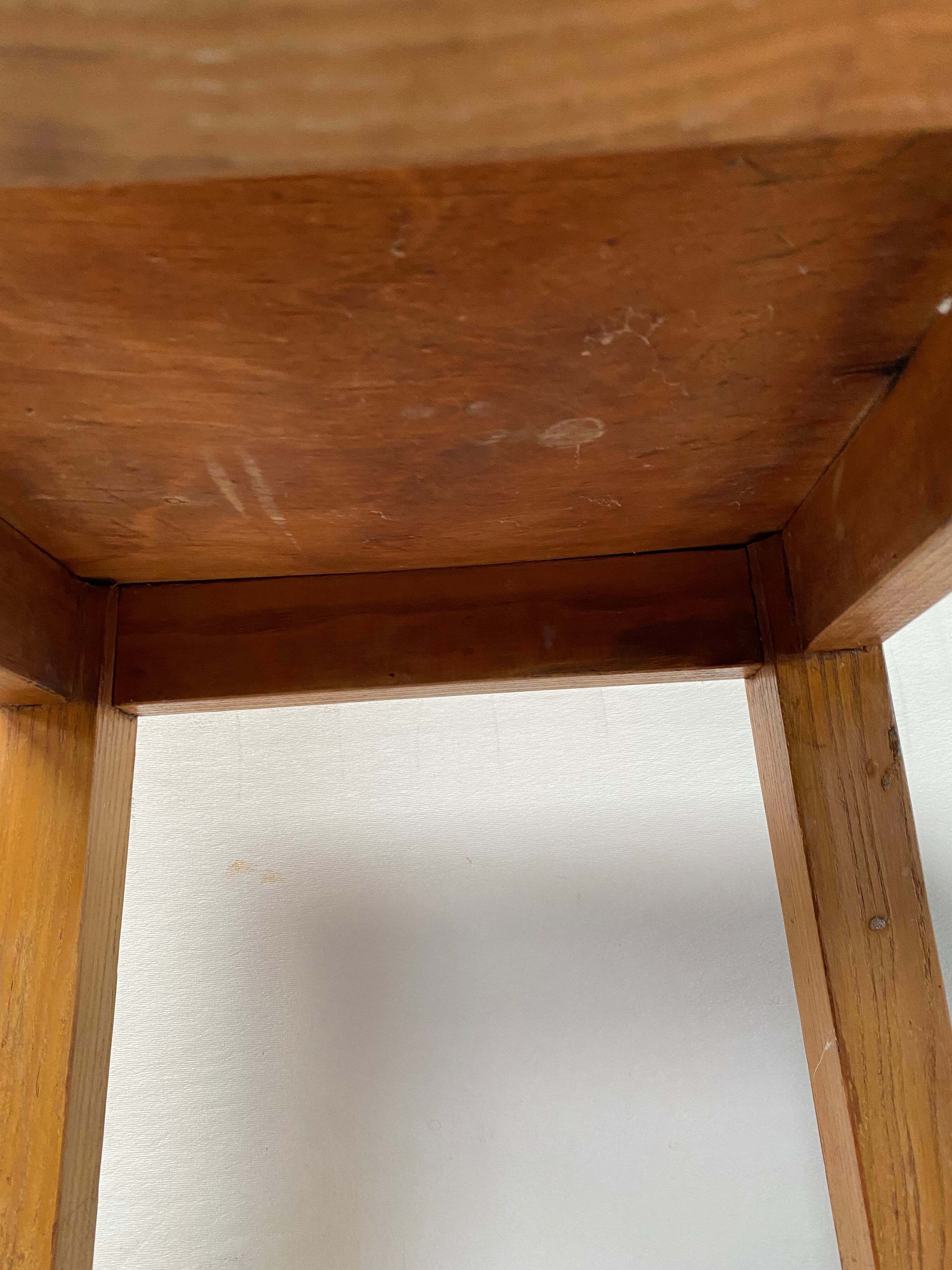 Studded oak farmhouse stool