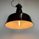 Industrial black pendant factory lamp with cast iron top, 1970s