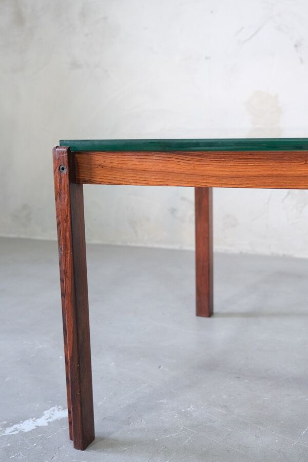 Table basse en palissandre minimaliste danoise, années 1960