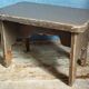 Mini-bench stool in old patinated solid wood