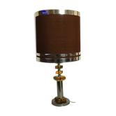 Chrome lamp and Plexiglas vintage amber design Raak
