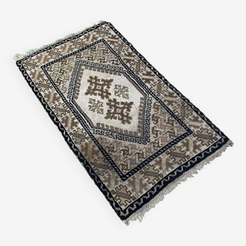 Moroccan handmade wool rug - 1m30x77cm