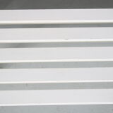 1970s White metal slat bench from the Netherlands
