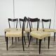 Six Art Decò chairs attributed to Carlo Rava, 1950s