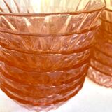 Vintage pink glass ramekins