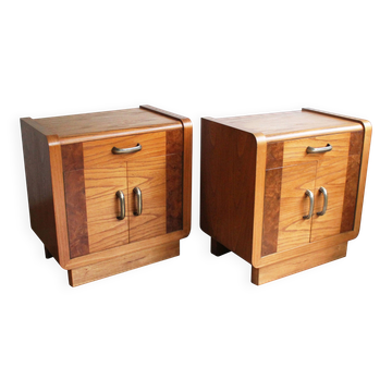 Pair of 1930s Art Deco bedside tables