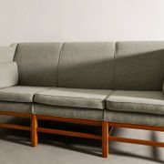 Vintage Wooden Danish Mid Century Three Seater Sofa, 1960s