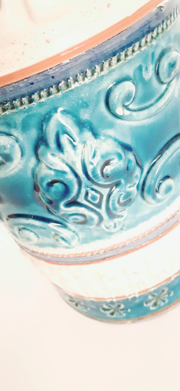 Ceramic roller vase, Italy 1970