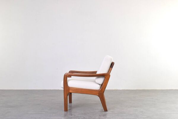 Fauteuil de salon danois du milieu du siècle par Juul Kristensen, années 1960.