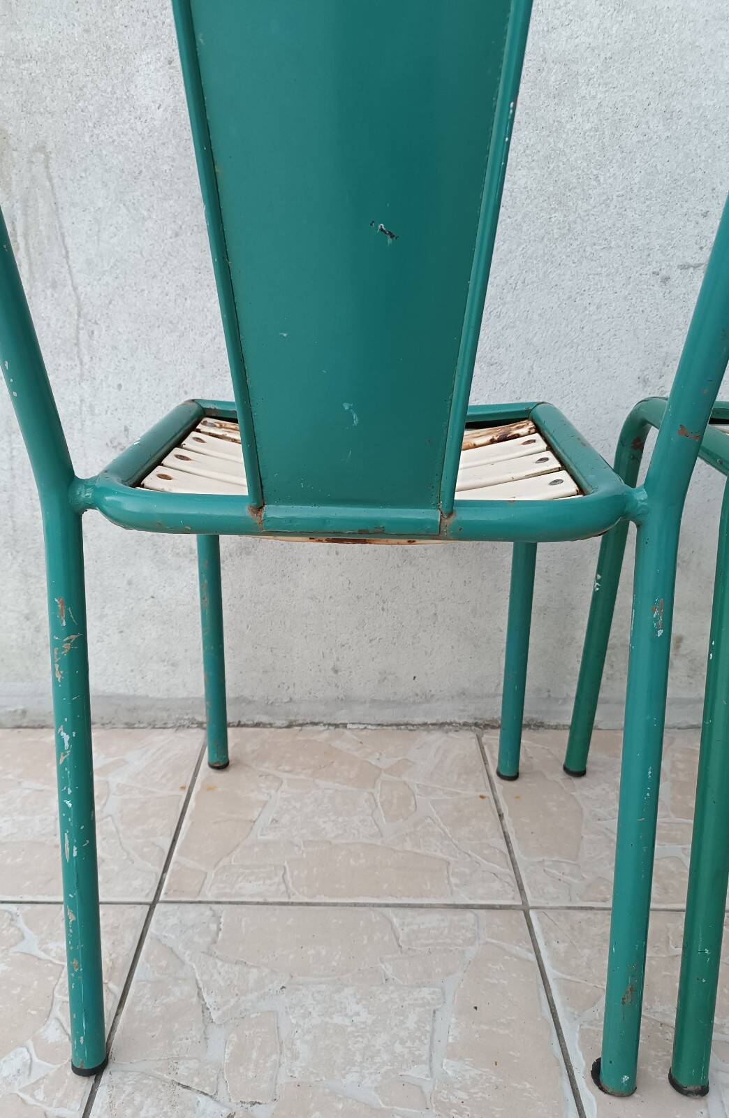 Pair of bistro Tolix chairs