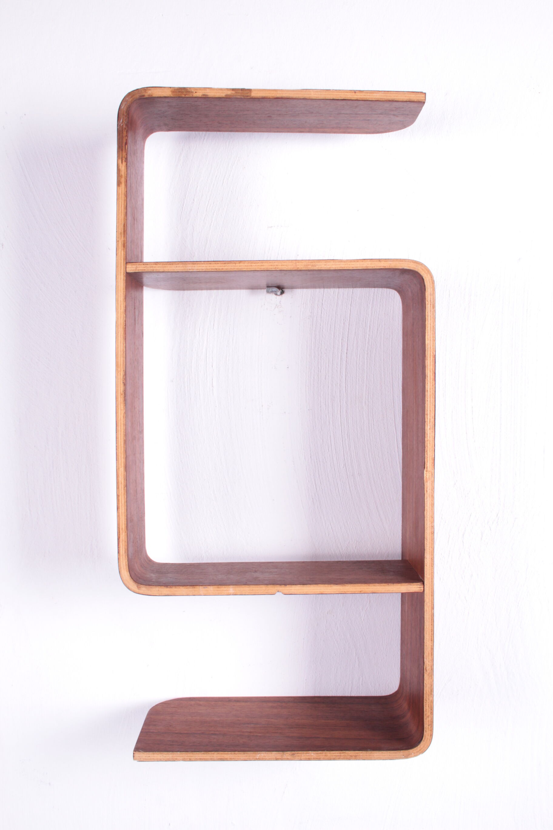 French Design Wooden wall rack made of thin wood, 1960