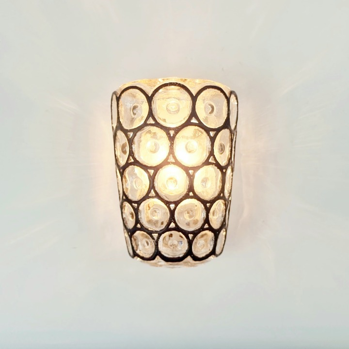 Pair of Mid-Century Modern Glass Wall Lamps from Limburg, Germany, 1960s