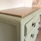 Commode Art Déco couleur vert fumé
