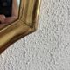 Vintage mirror 1960s Belgian rocaille style gilded wood - 61 x 49 cm