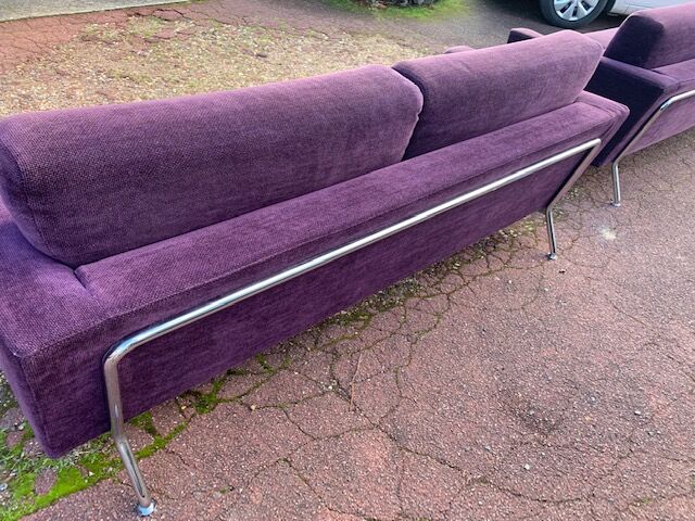 Set of 2 purple Cassina Nest sofas