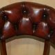 Chesterfield captain's armchair William IV in restored leather with hardwood.