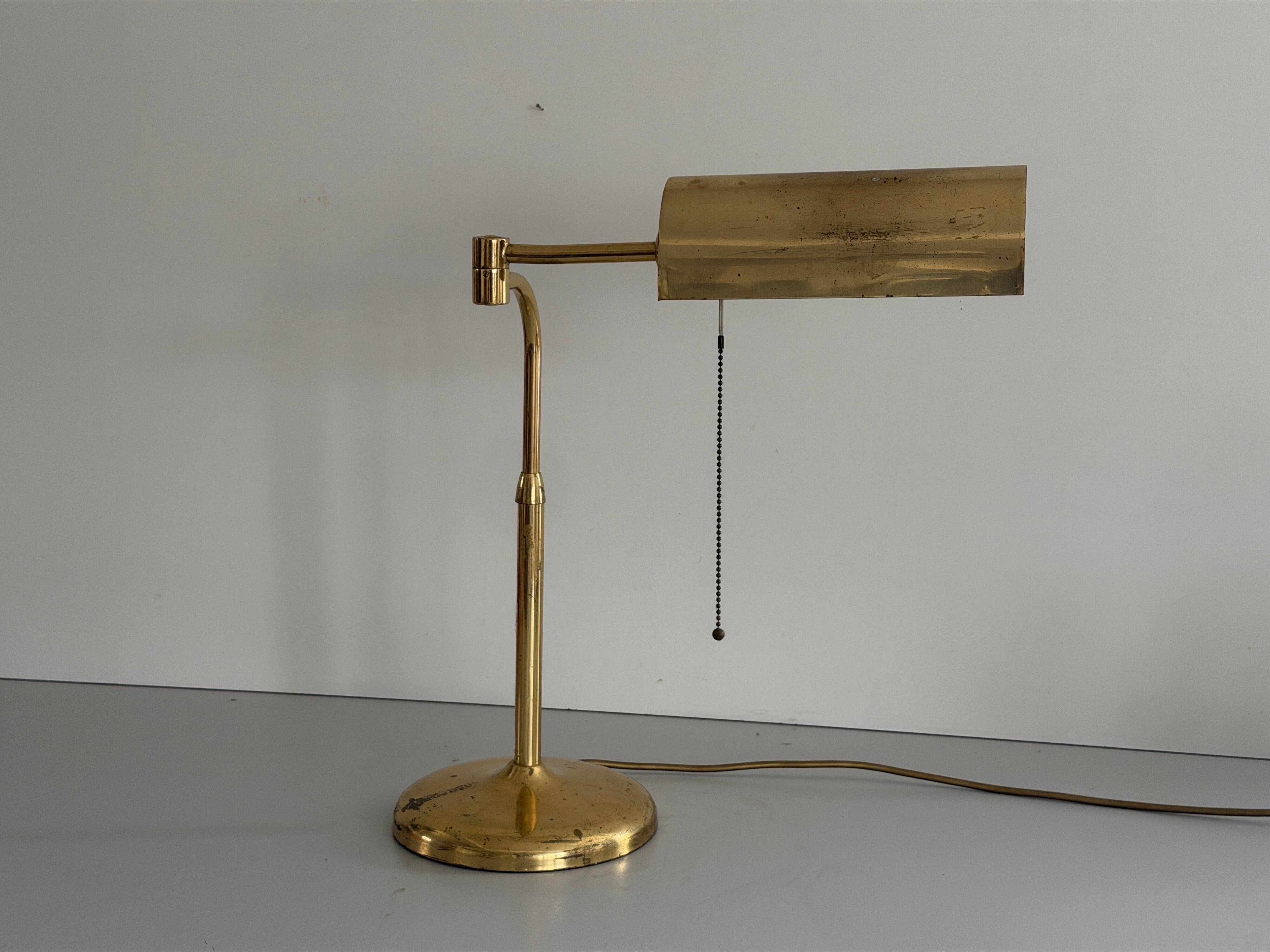 Brass table lamp by Florian Schulz, 1960s, Germany.