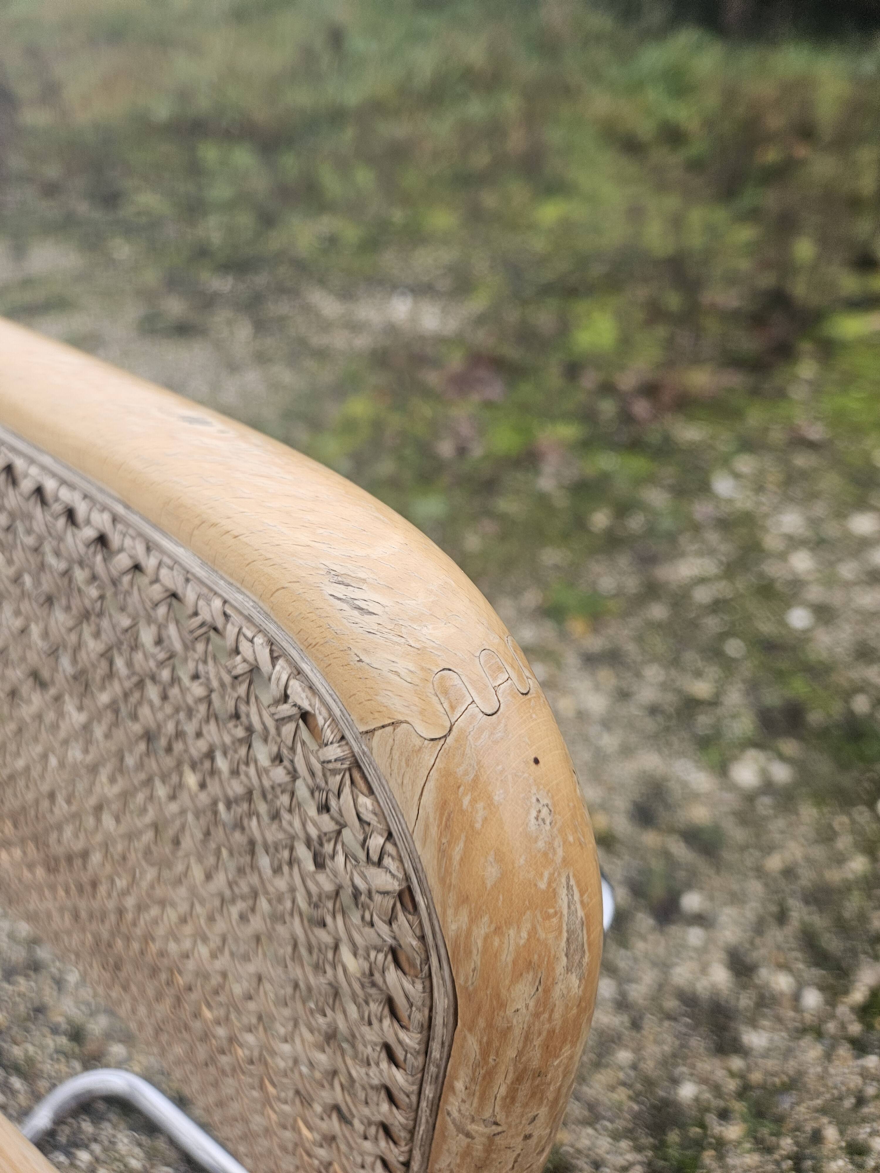 4 vintage Italian Cesca B32 chairs by Marcel Breuer, 70s