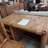 Bamboo desk with chair