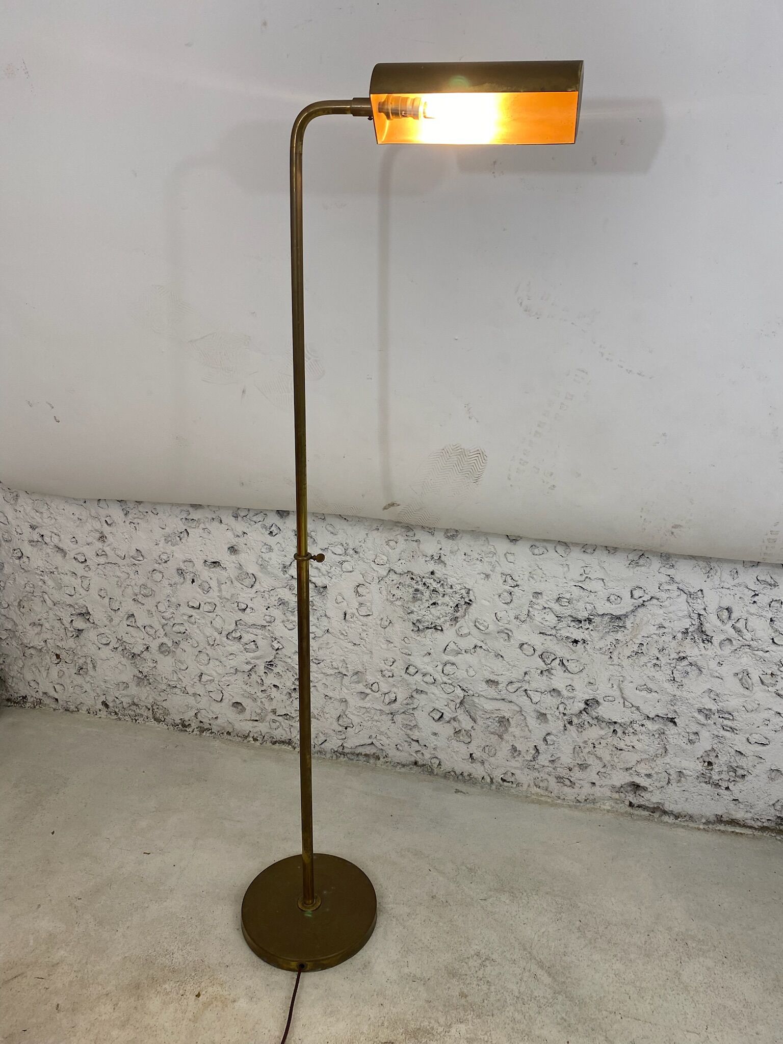 Brass e-reader floor lamp from the 60s