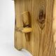 Small 80s slotted pine step bench