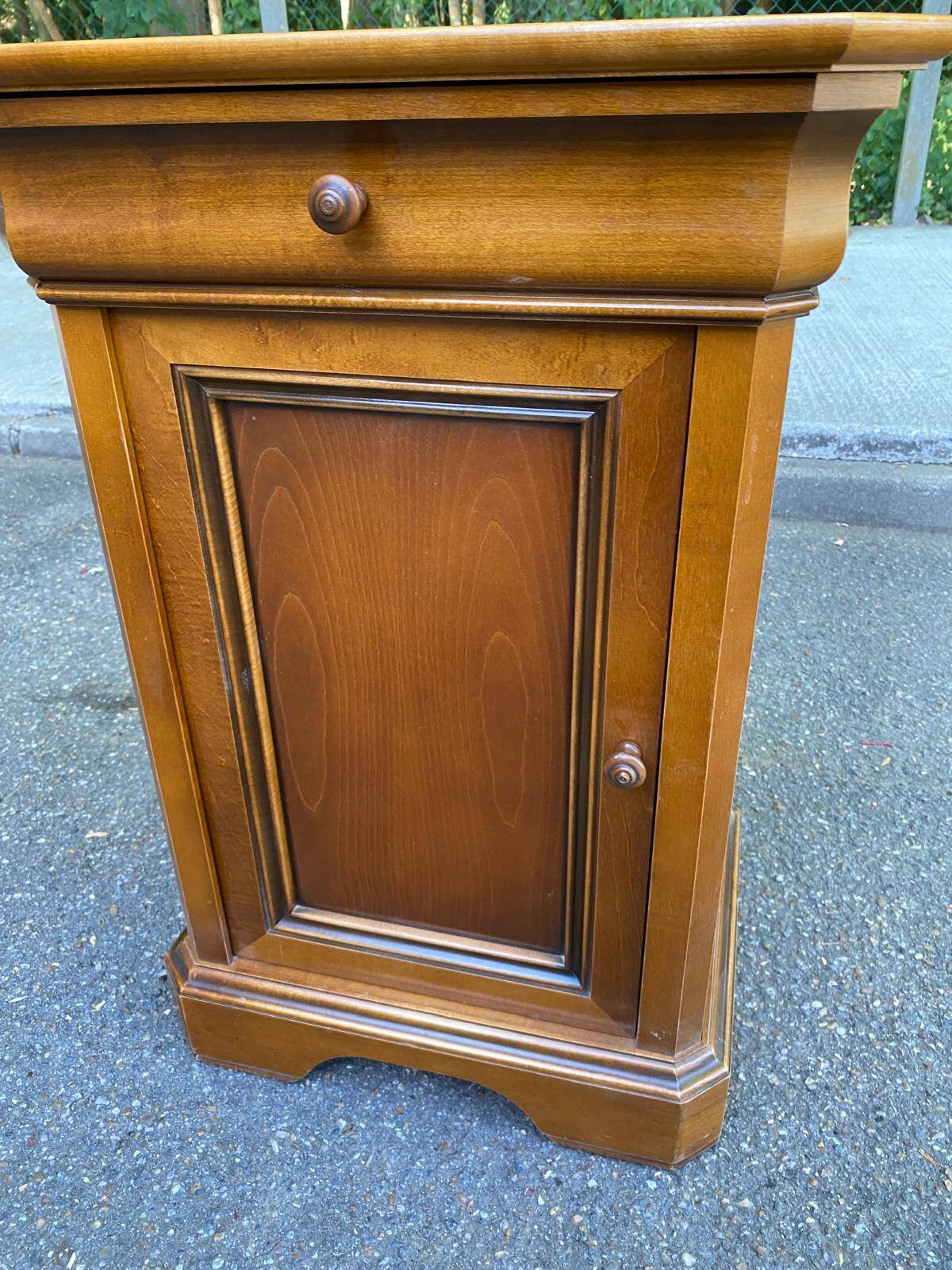 Louis Philippe bedside table in solid wood Novostyle 1970