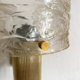 Set of 4 60s wall lights in champagne-colored resin