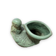 Ethnic anthropomorphic vase in patinated terracotta
