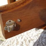 Cozy set and Art Deco bed in solid walnut