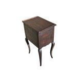 Curtained bedside table