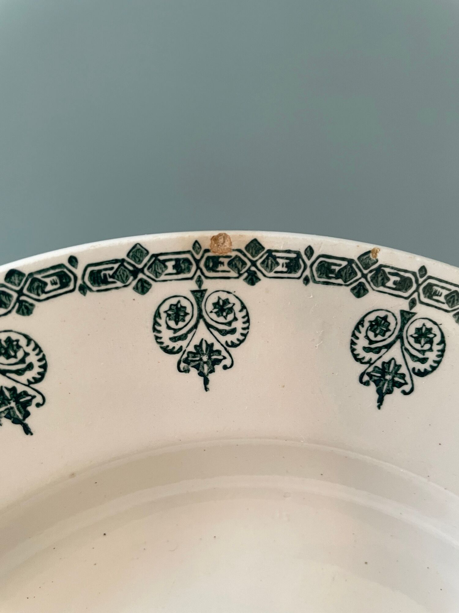 Set of 10 plates (5 flat and 5 hollow) in St Amand earthenware, Céranord