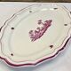 Old oval dish Gien model Paysages roses 1960 1971