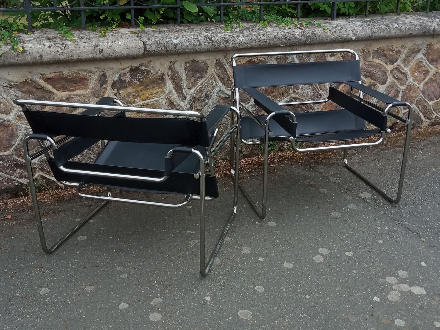 Pair of Wassily armchairs by Marcel Breuer