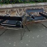 Pair of Wassily armchairs by Marcel Breuer