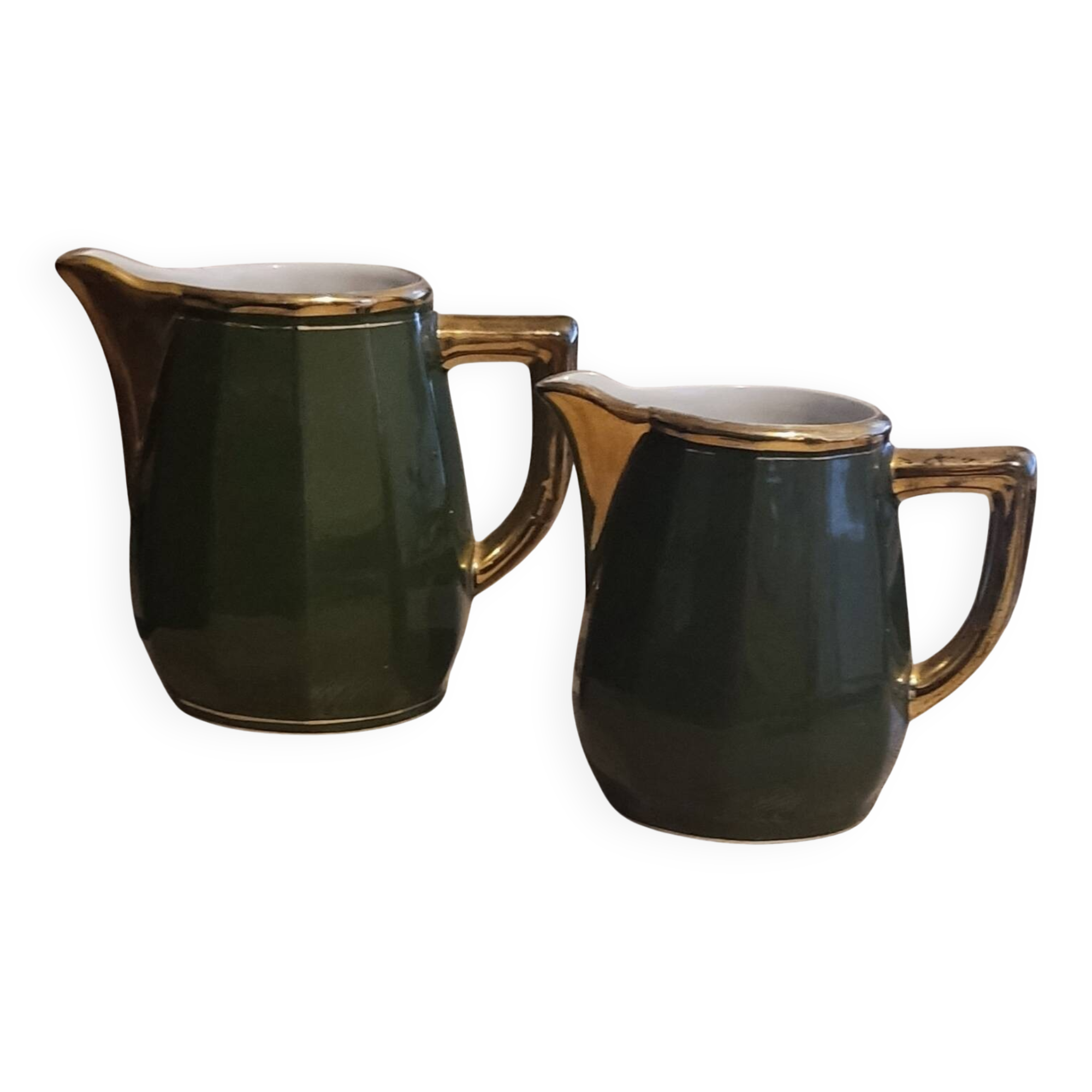 Empire green bistro water carafe and milk jug