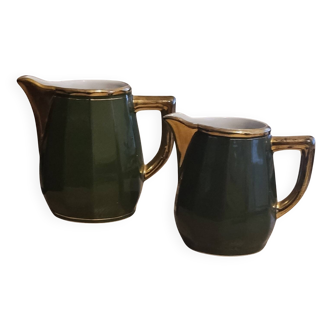Empire green bistro water carafe and milk jug
