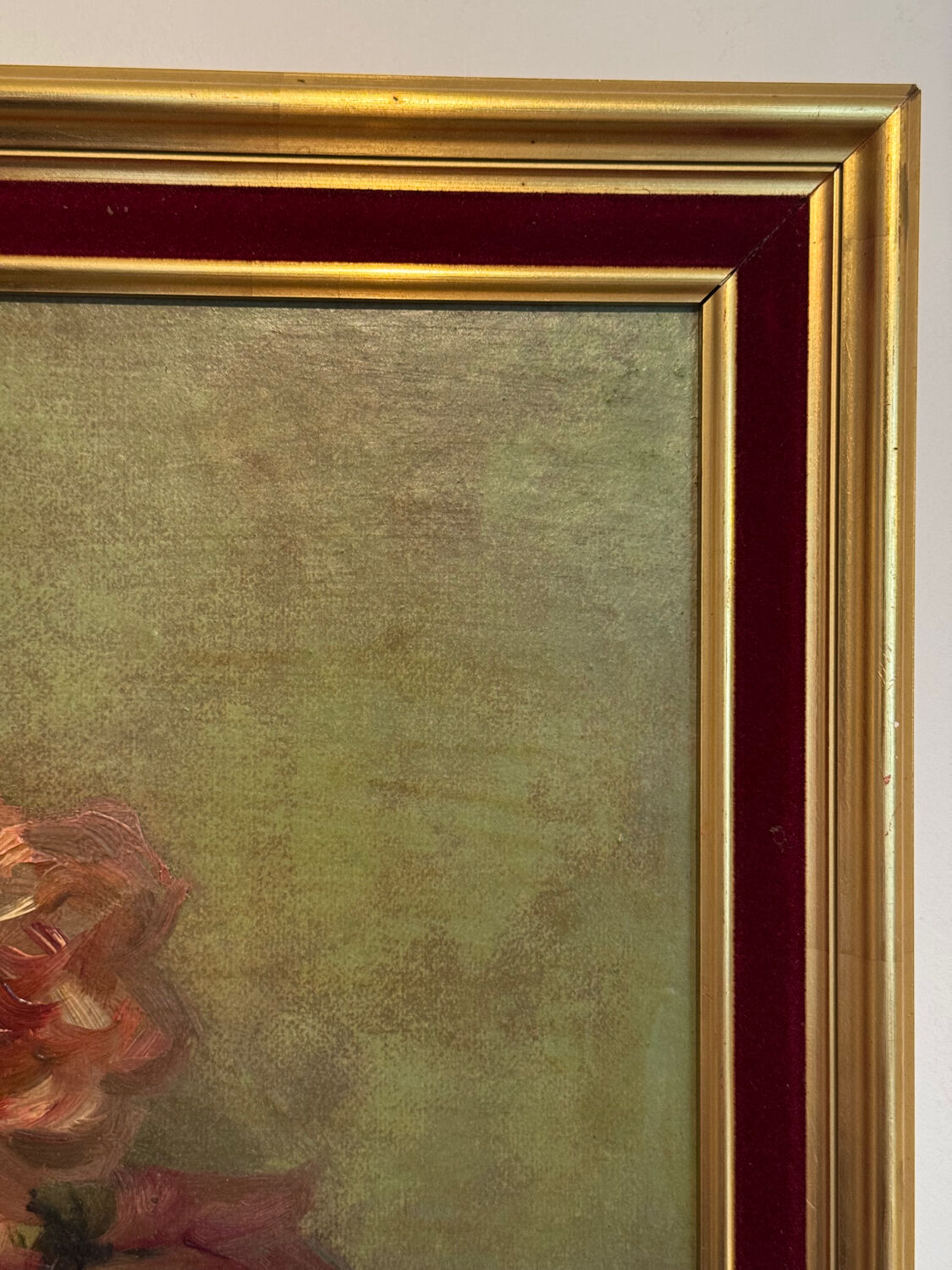 Antique painting, Still life with roses, signed Chaleyé