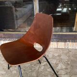 Leather chair by Pierre Guariche